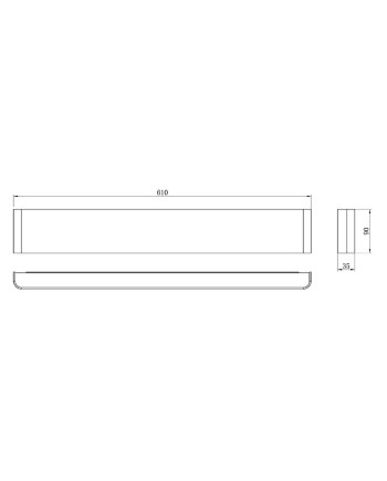EGEO * APLIQUE LED 20W 2700K NEGRO
